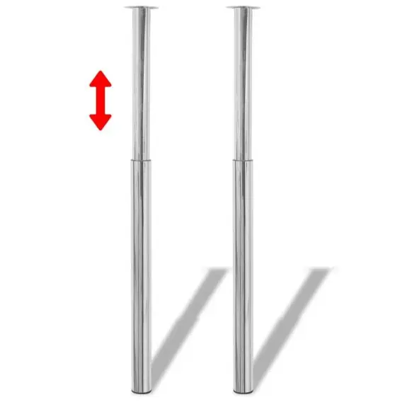 Szybka wysyłka 2 teleskopowe nogi do stołu Chrom 710 - 1100 mm Lumarko! - Hurtownia wielobranżowa Lumarko